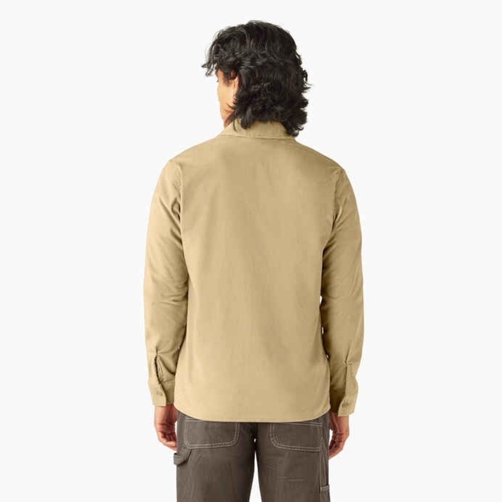 Dickies Relaxed Fit Corduroy Shirt, Tan, 2XL - Picture 2 of 8